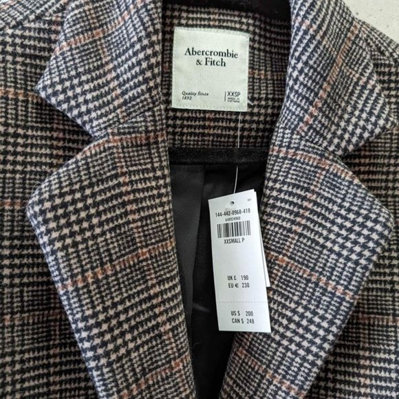 Abercrombie & Fitch Plaid Wool Blazer - Picture 3 of 6